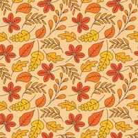 Autumn leaves pattern design vector