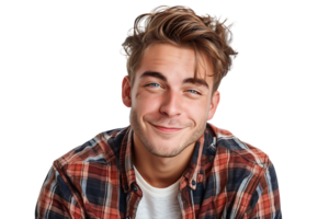 Studio shot of young man winking on isolated transparent background png