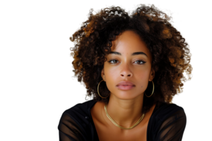 Brazilian hispanic afro woman isolated transparent background png