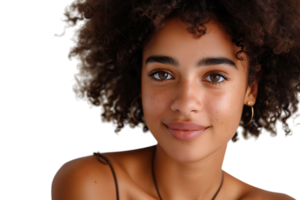 brasileiro hispânico afro mulher isolado transparente fundo png