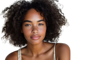 brasileiro hispânico afro mulher isolado transparente fundo png