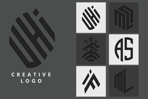 Letter Logo Design with Creative Modern Trendy Typography and Black Colors vector