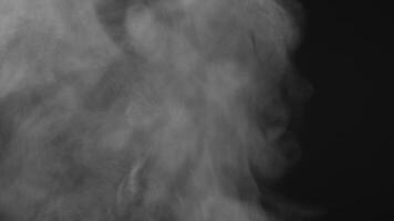 Wasser Dampf auf schwarz Nahansicht video