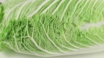 Beijing cabbage close-up. Napa cabbage or chinese cabbage video