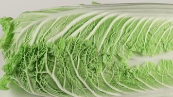 Beijing cabbage close-up. Napa cabbage or chinese cabbage video