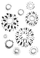 set of doodle starburst isolated on white background hand drawn from sunburst. design elements. vector