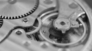 clock mechanism close-up. Inside the clock video