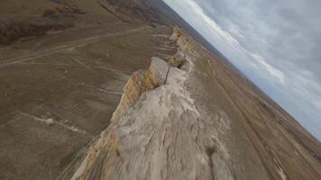 rocky cliff flight FPV drone video