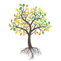 resumen vistoso árbol icono diseño. crecimiento y sabiduría logo diseño. verde árbol icono. vector