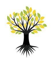 resumen vistoso árbol icono diseño. crecimiento y sabiduría logo diseño. verde árbol icono. vector