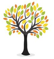 resumen vistoso árbol icono diseño. crecimiento y sabiduría logo diseño. verde árbol icono. vector