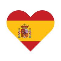 nacional bandera de España. España bandera. España corazón bandera. vector