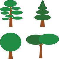 árbol íconos ilustraciones minimalista vector