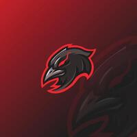 crows mascot esport logo design vector