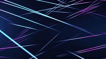 Abstract background with bright glowing lines or light stripes. Seamless loop animation. video