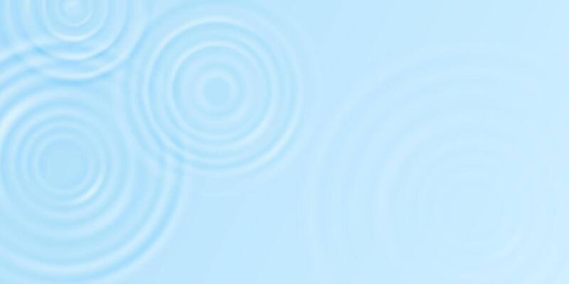 Water ripple surface. Radial waves from summer or spring rain drops on water, top view background. Circles and rings on quiet pond. Abstract nature texture