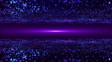 abstrato futurista cyber mundo cena com poeira partícula superfície e brilhante pontos, ficção científica aceno, brilhando tecnologia superfície, néon noite cena, 4k digital Ciência animação, desatado ciclo video