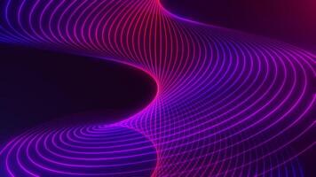 Rotating surface made of digital particles. Abstract high-tech spiral, futuristic digital background, 3D, 4K video