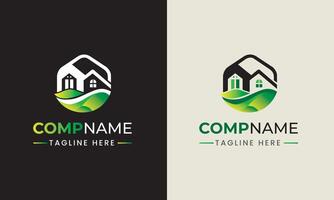 Real-estate icon with leaf, home icon with bird, building logo, icon house illustration symbol idea vector