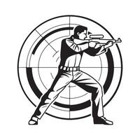 disparo club logo diseño imagen en blanco antecedentes vector