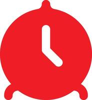 Flat Red Clock Icon Download vector