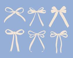 Hand drawn bows isolated on background. vector