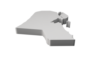 Koeweit 3d kaart aardrijkskunde cartografie en topologie 3d illustratie png