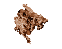 mapa de montenegro en antiguo estilo, marrón gráficos en un retro estilo Clásico estilo. alto detallado 3d ilustración png