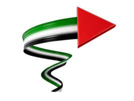 Palestine flag symbol 3d arrow made with Palestine flag forward symbol 3d illustration png