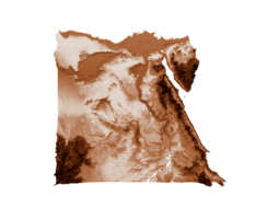 mapa de egipto en estilo antiguo, gráficos marrones en un estilo retro vintage. alta ilustración 3d detallada png