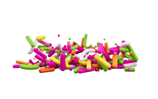 coloré bonbons arrose chute 3d illustration png