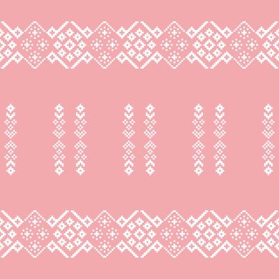 Ethnic geometric fabric pattern Cross Stitch.Embroidery Ethnic oriental Pixel pattern rose pink gold pastel background. Abstract,illustration. Texture,clothing,scarf,decoration,silk wallpaper.