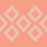 Ethnic geometric fabric pattern Cross Stitch.Embroidery Ethnic oriental Pixel pattern rose pink gold pastel background. Abstract,illustration. Texture,clothing,scarf,decoration,silk wallpaper. vector