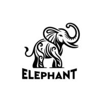 elephant outline illustration vector