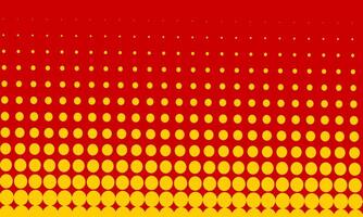 Color block yellow halftone pattern on red background vector