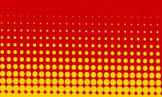 Color block yellow halftone pattern on red background vector
