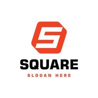 Initial Letter S Square Logo template vector