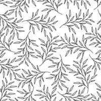 Seamless pattern with leaves creeper. Endless natural illustration vector