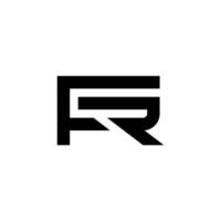Monogram Letter FR Logo template vector