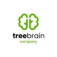 Tree brain icon symbol logo template vector