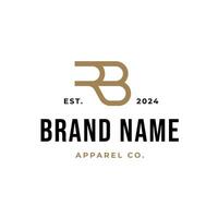 Monogram initial letter rb logo template vector