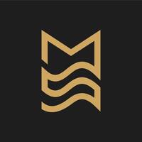 Initial Letter Monogram MS Logo design vector