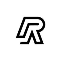 Monogram initial letter ra logo template vector