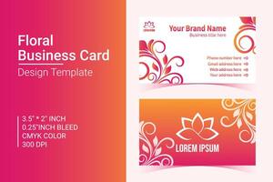 Floral Business Card Template vector