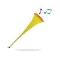 Vuvuzela trumpet football fan. Soccer sport play fan symbol with vuvuzela or trumpet design. vector