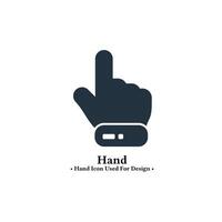 Hand icon in trendy flat style isolated on white background. hand concept icon illustration for web and mobile design. vector