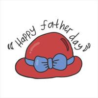 Father's Day Cute Sticker Doodle Illustration vector