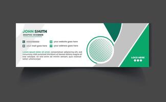 Professional Modern Email Signature Design Template Pro EPS10 vector