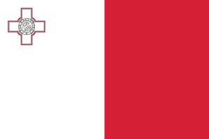 National Flag of Malta. Malta Flag. vector