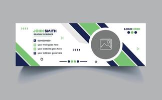 Professional Modern Email Signature Design Template Pro EPS10 vector